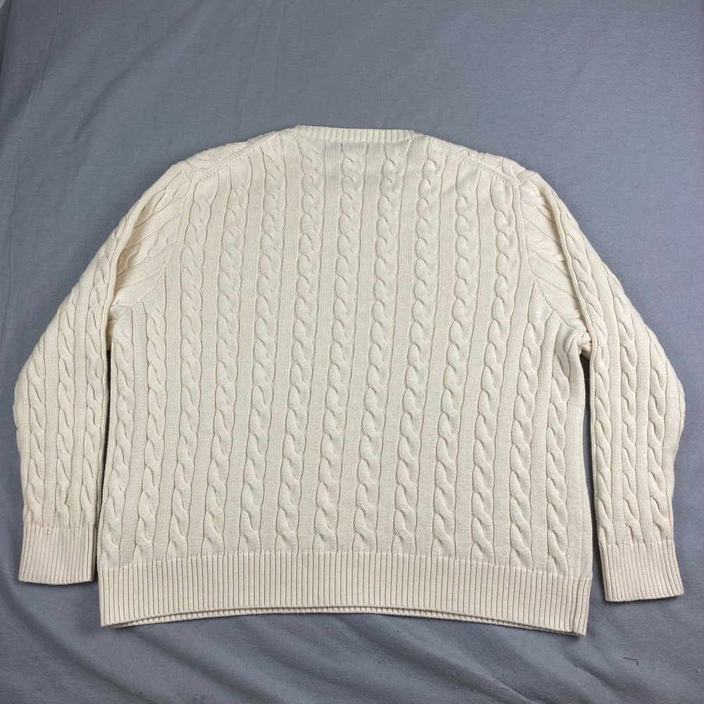 Polo Ralph Lauren Mens Sweater 4XB Cable Knit Cotton fisherman Preppy - Picture 9 of 16